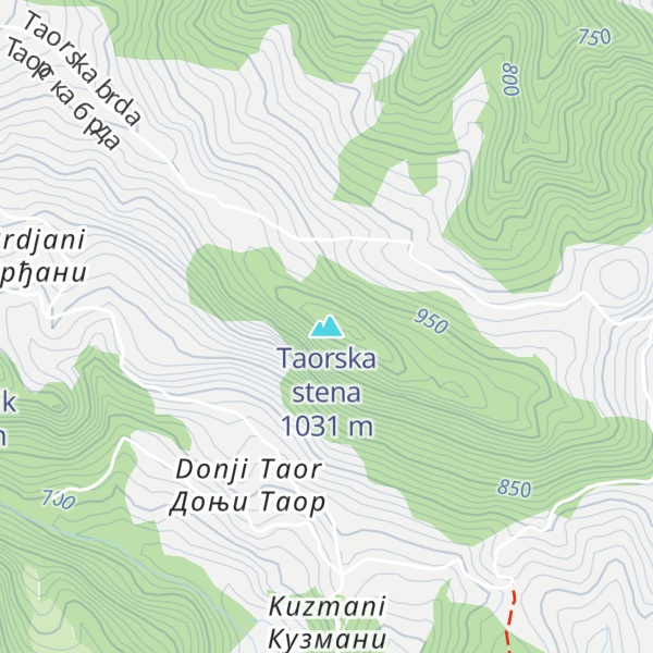 Map of Taorska stena