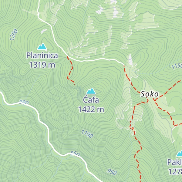 Map of Ćafa