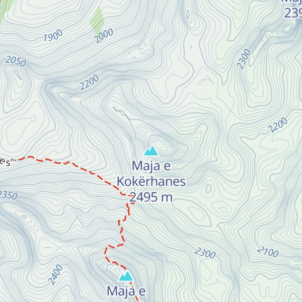 Map of Maja e Kokërhanes