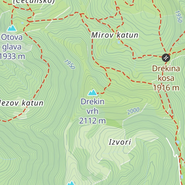 Map of Drekin vrh