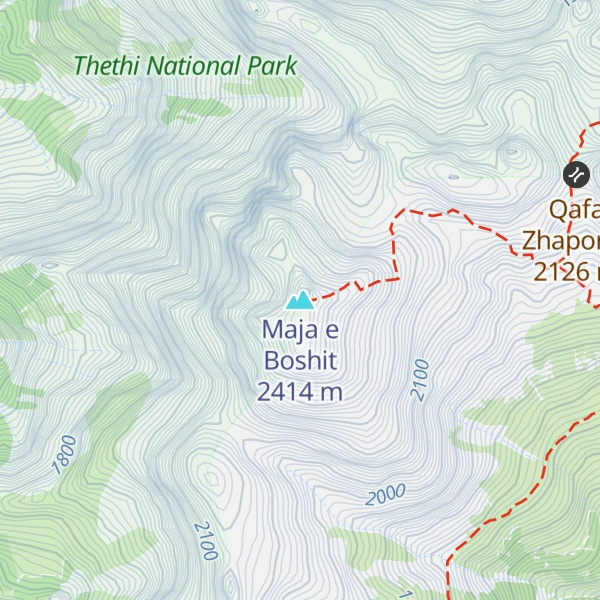 Map of Maja e Boshit