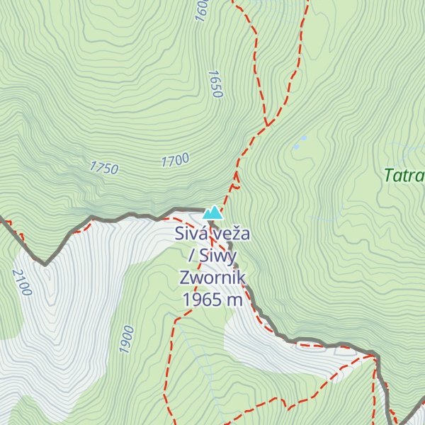 Map of Sivá veža / Siwy Zwornik