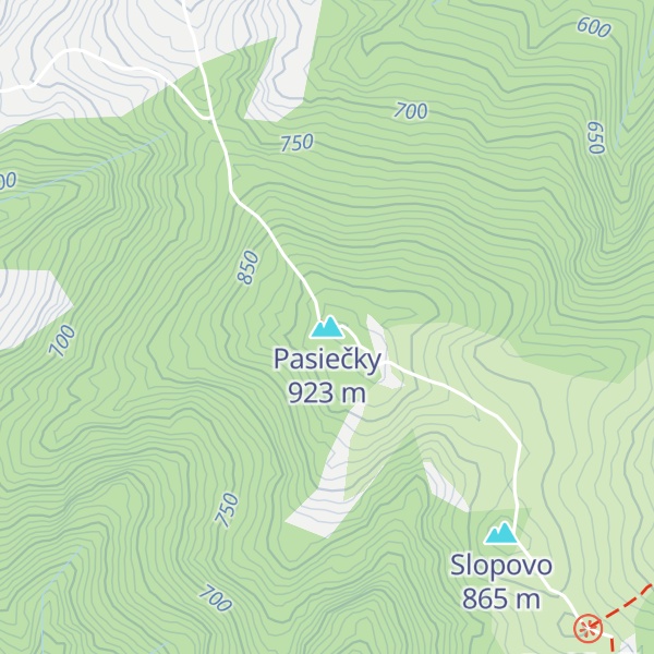 Map of Pasiečky