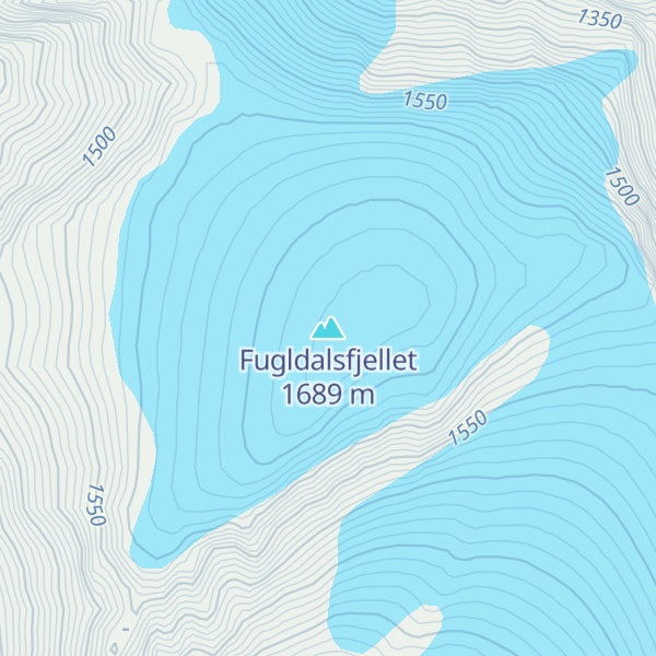 Map of Fugldalsfjellet