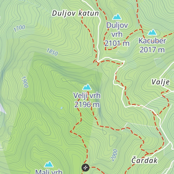 Map of Velji vrh