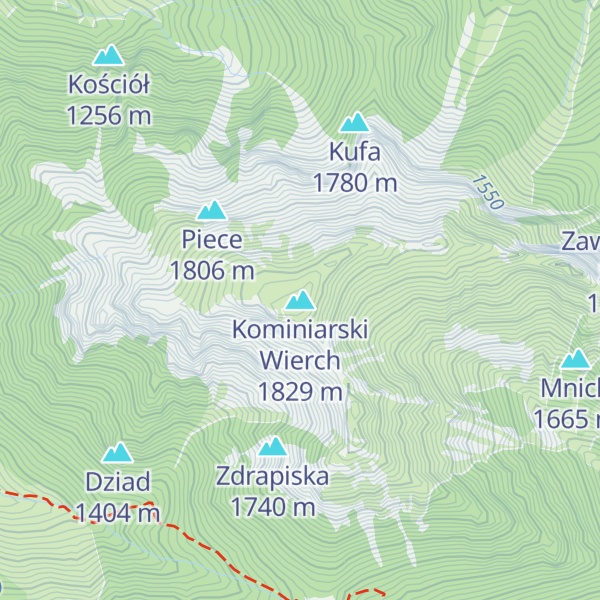 Map of Kominiarski Wierch