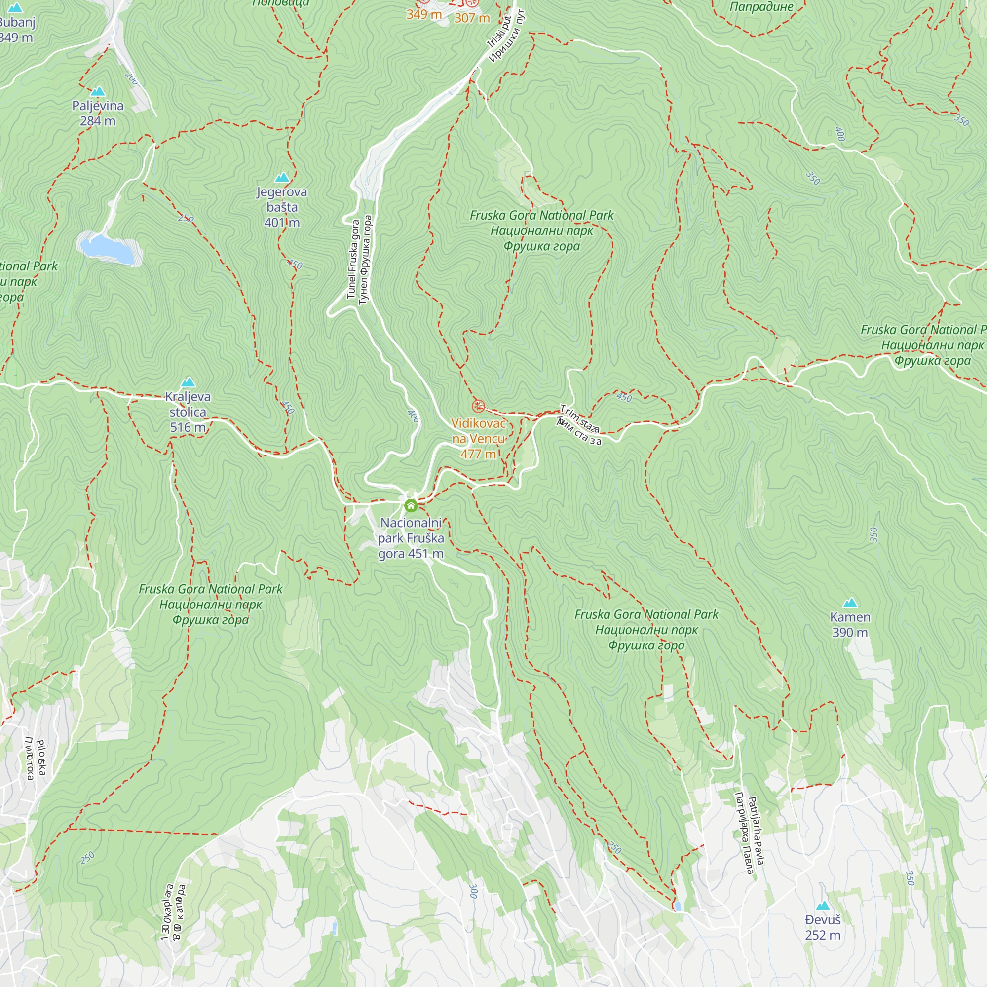 Iriški venac map