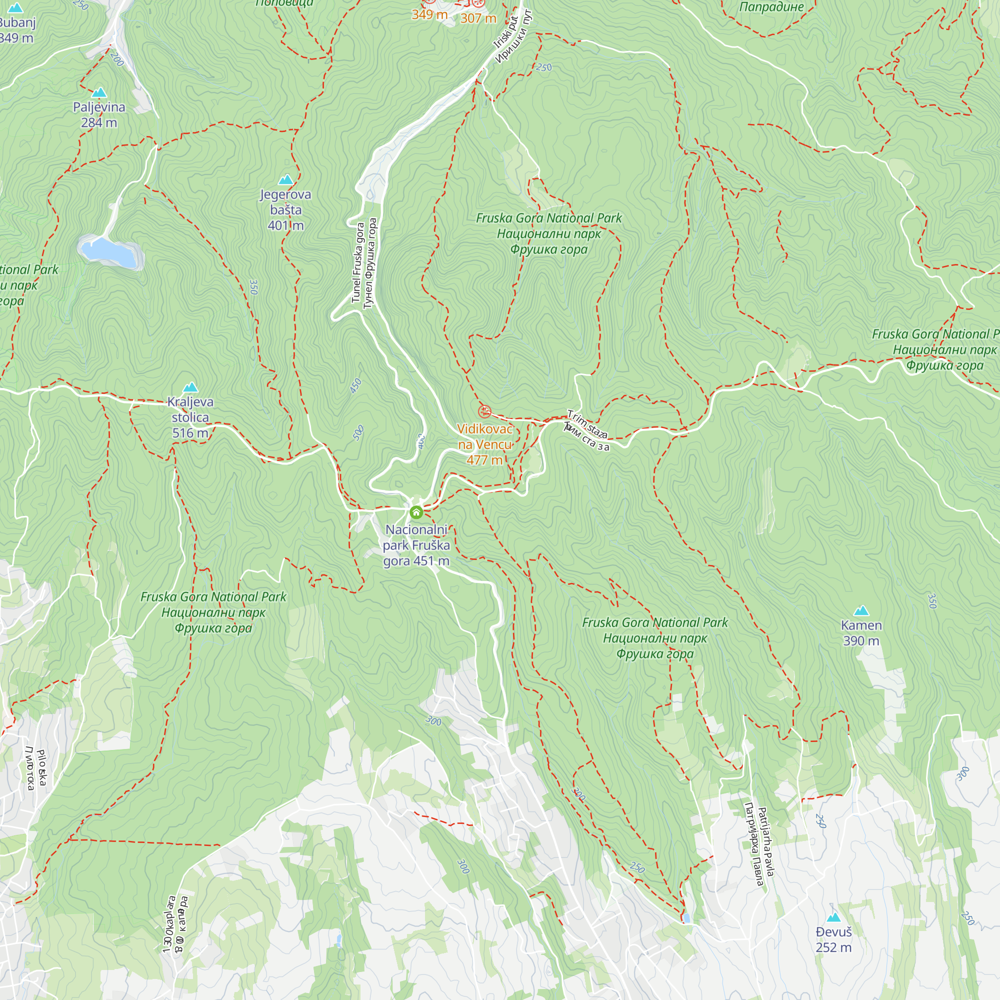 Iriški venac map