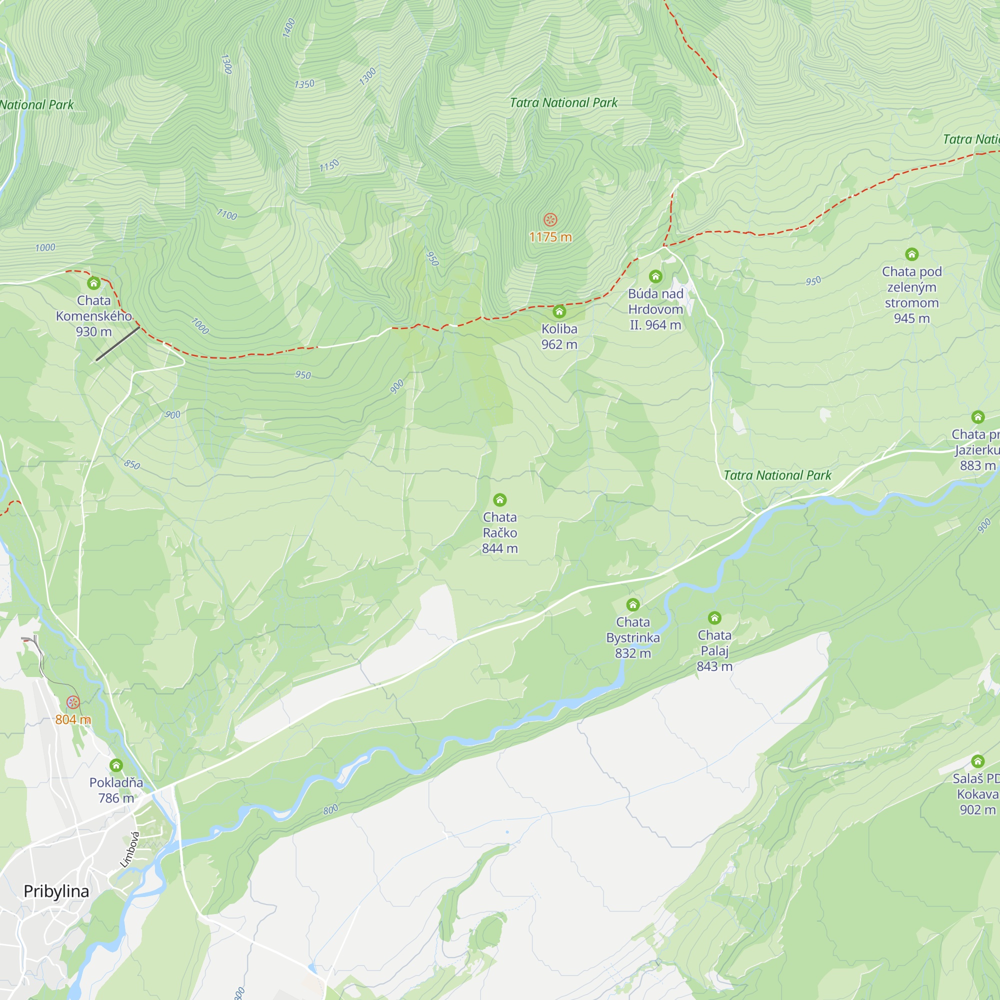 Chata Račko map
