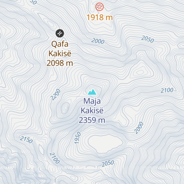 Map of Maja Kakisë