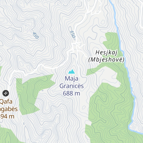 Map of Maja Granicës