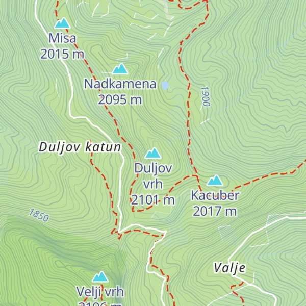 Map of Duljov vrh