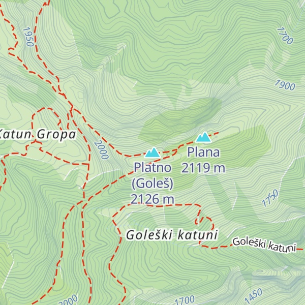 Map of Platno (Goleš)