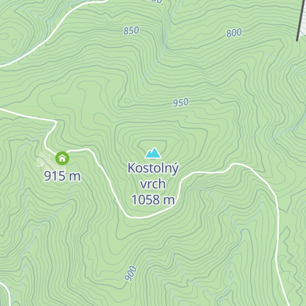 Map of Kostolný vrch