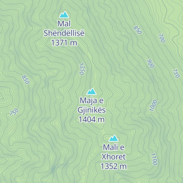 Map of Maja e Gjinikës