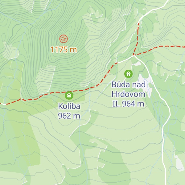 Map of Suchý Hrádok (koliba)