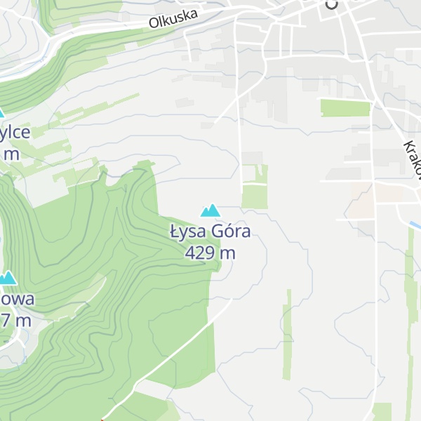Map of Łysa Góra