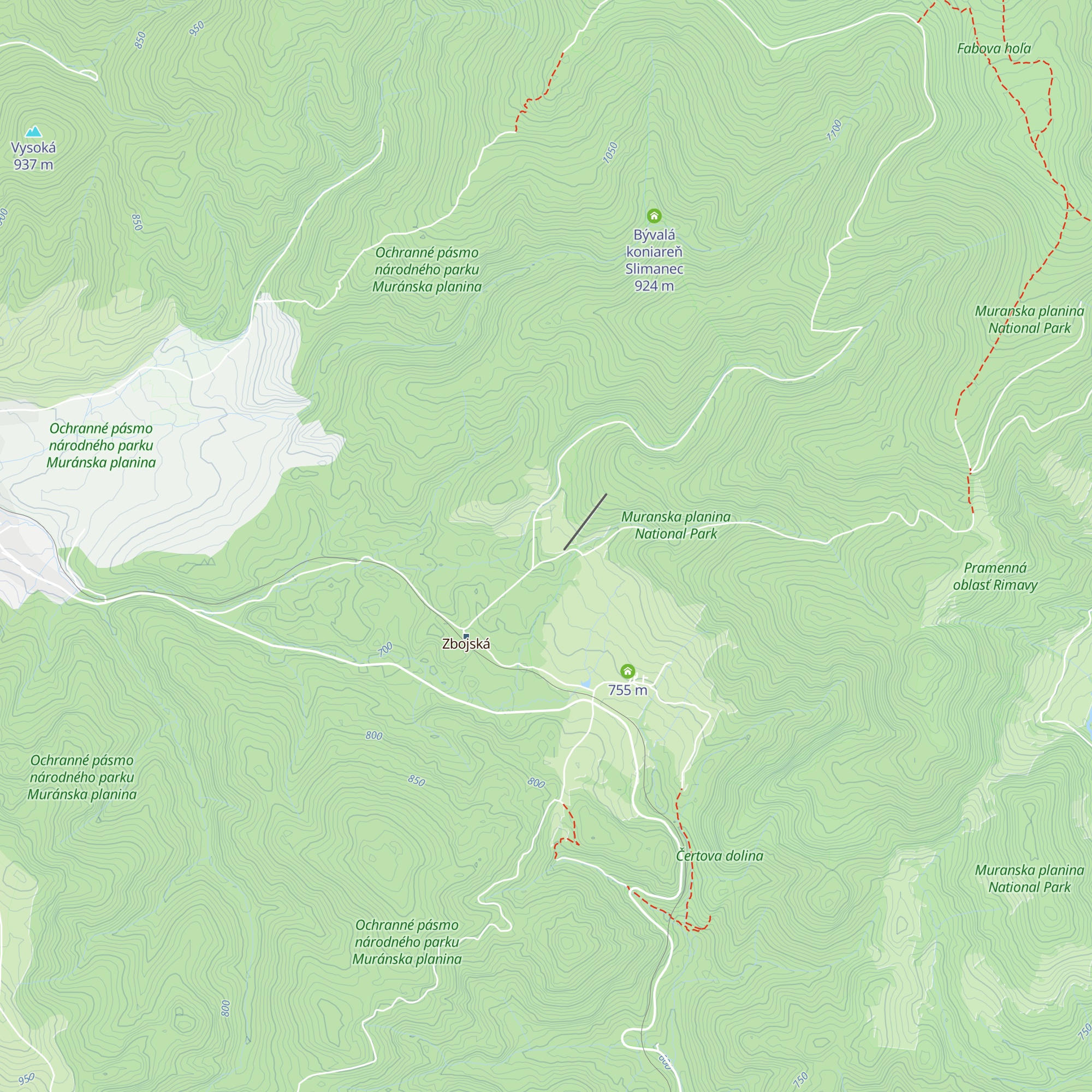 Chata Zbojská map