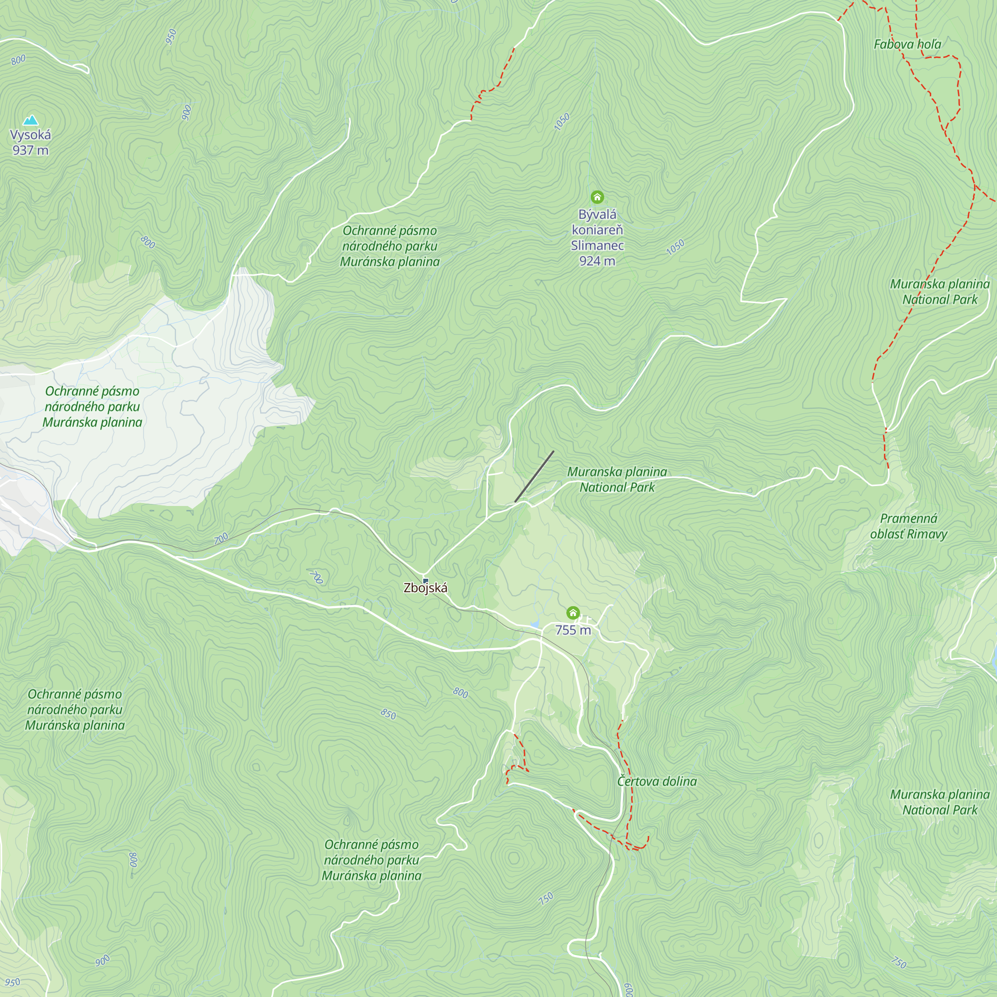 Chata Zbojská map