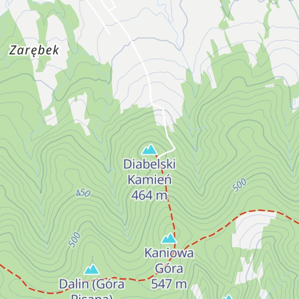 Map of Diabelski Kamień