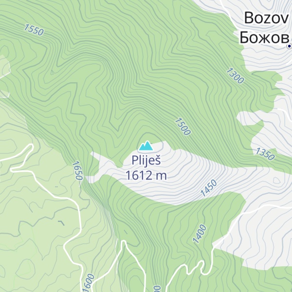 Map of Pliješ