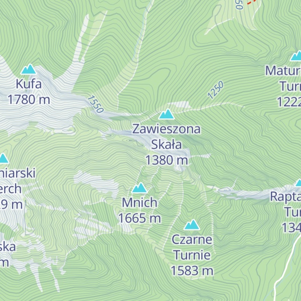 Map of Żeleźniakowy Wierch
