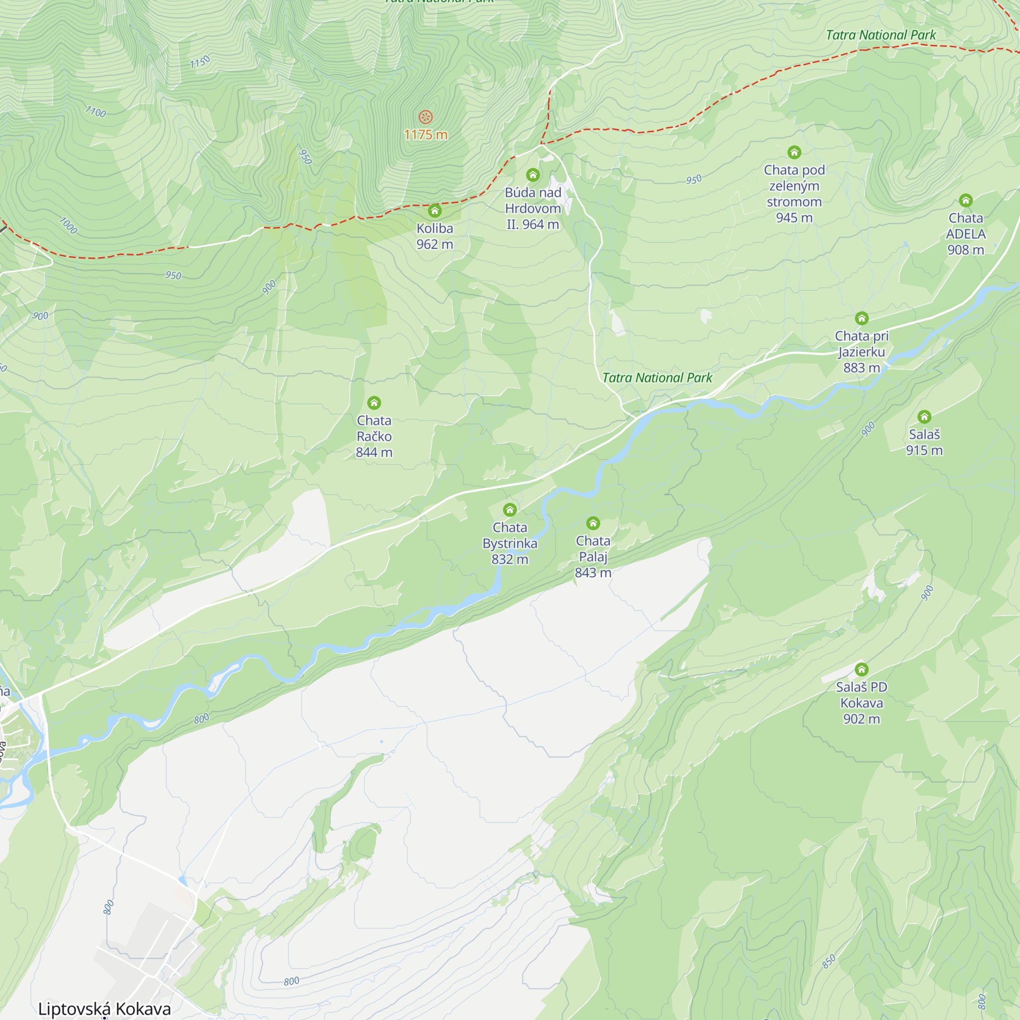 Chata Bystrinka map