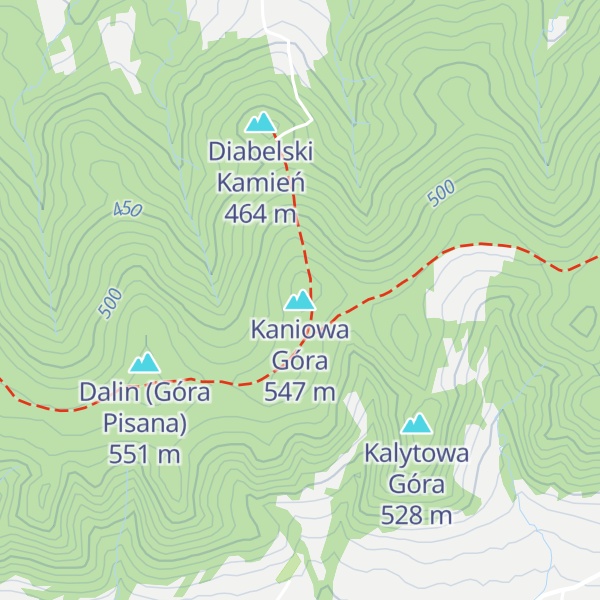 Map of Kaniowa Góra