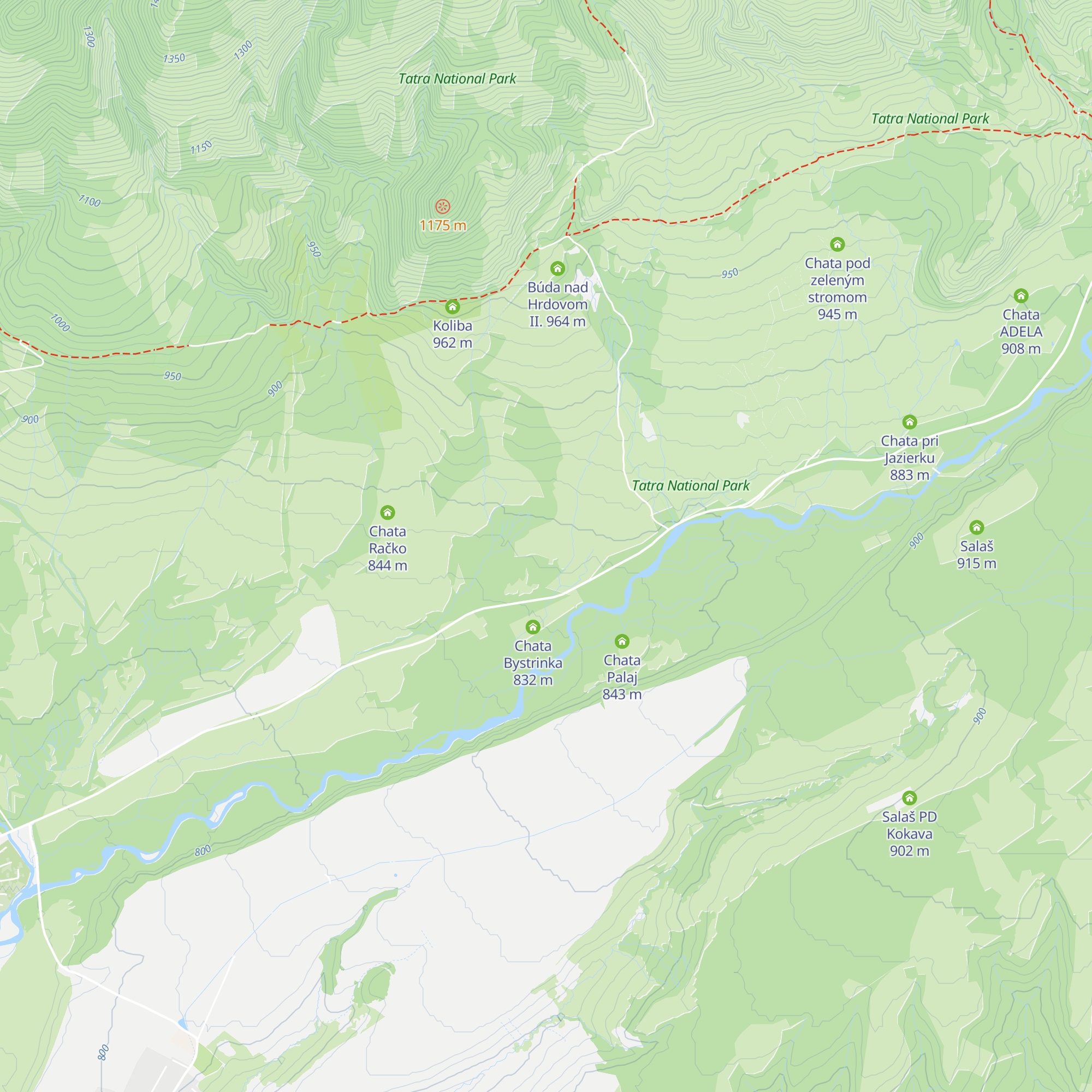 Chata Limba pod Kriváňom map