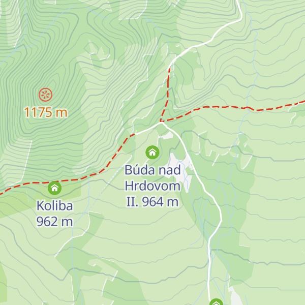 Map of Búda nad Hrdovom II.