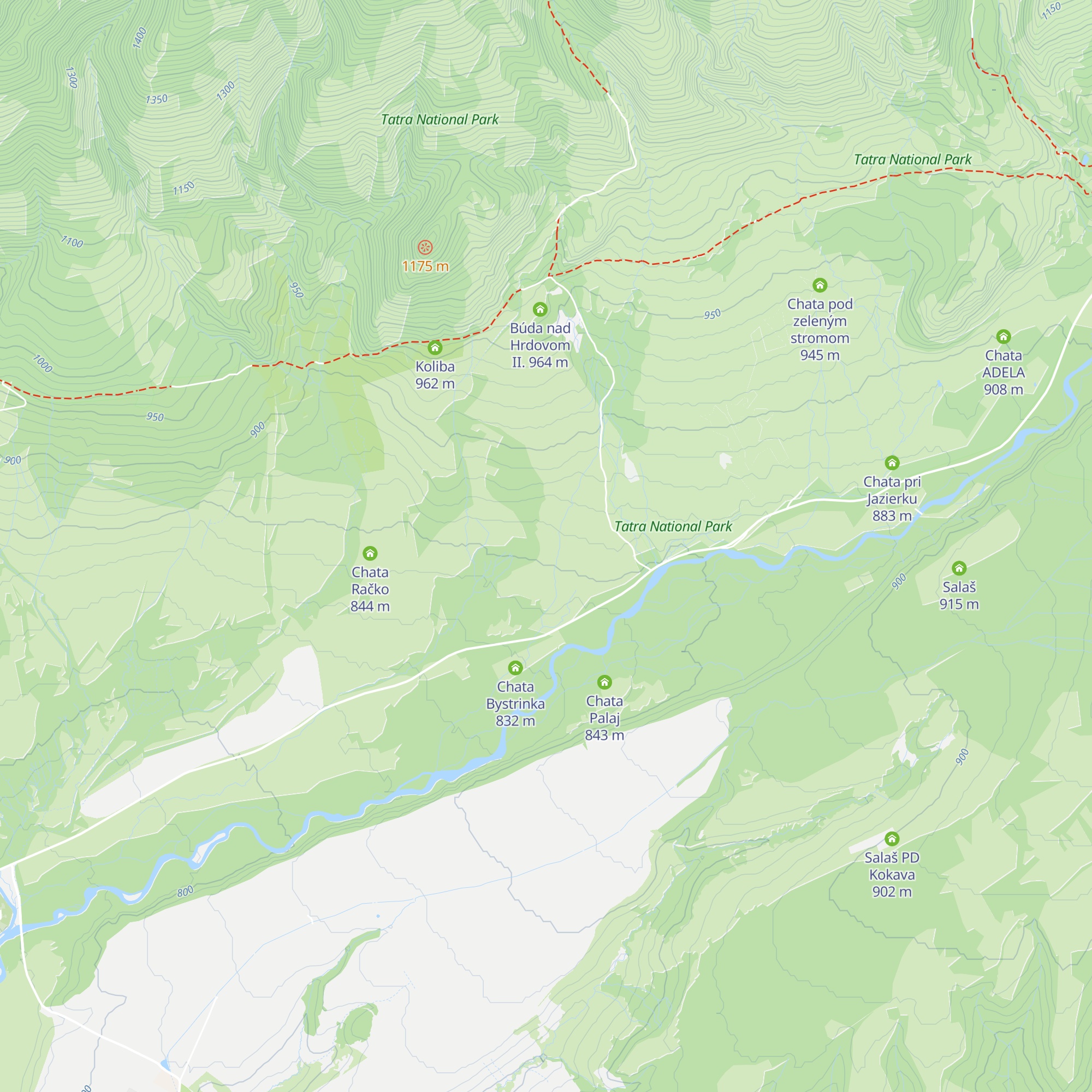 Chata na Priedomí map
