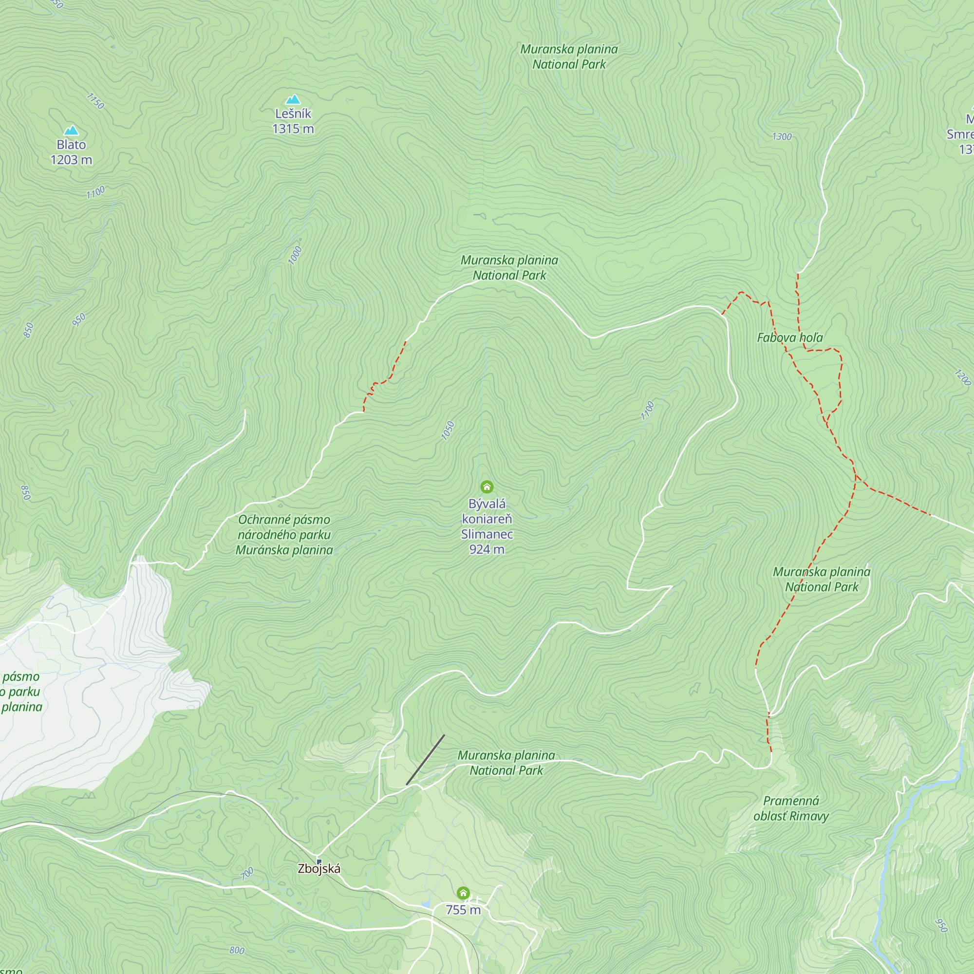 Bývalá koniareň Slimanec map