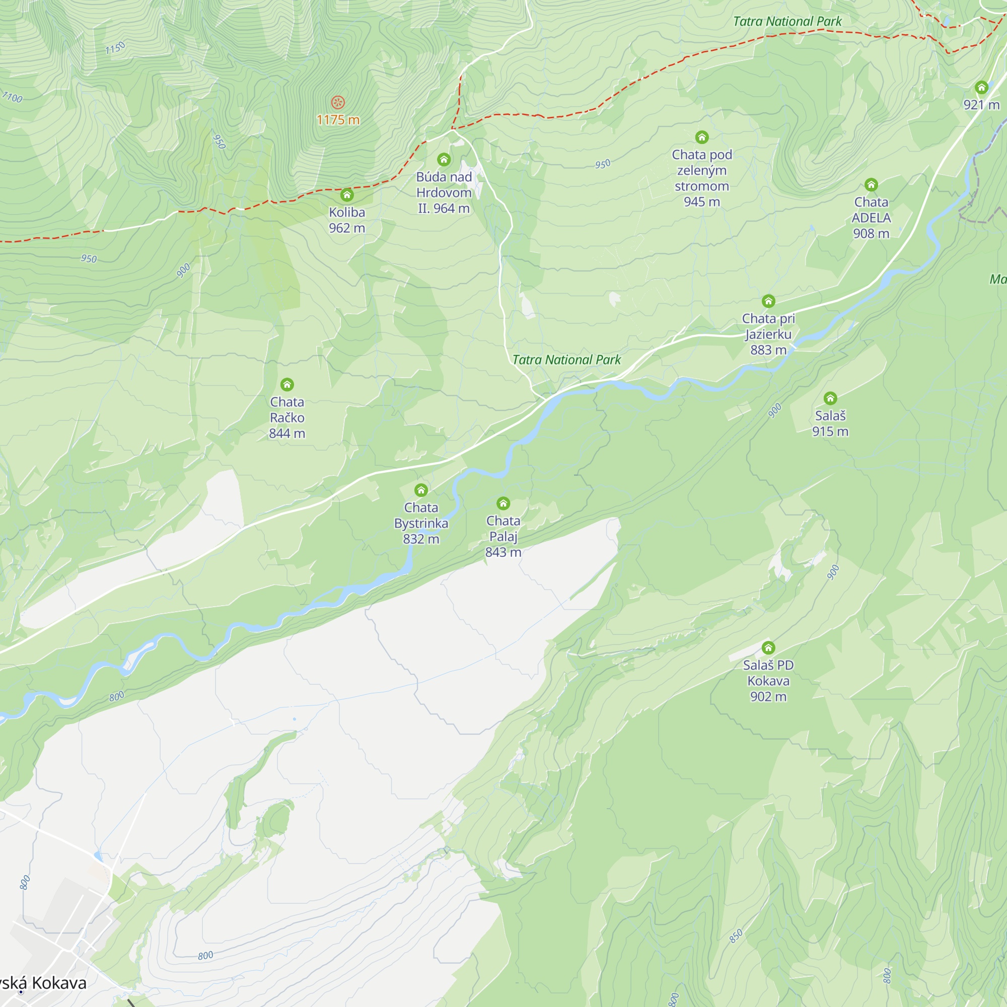 Chata Palaj map