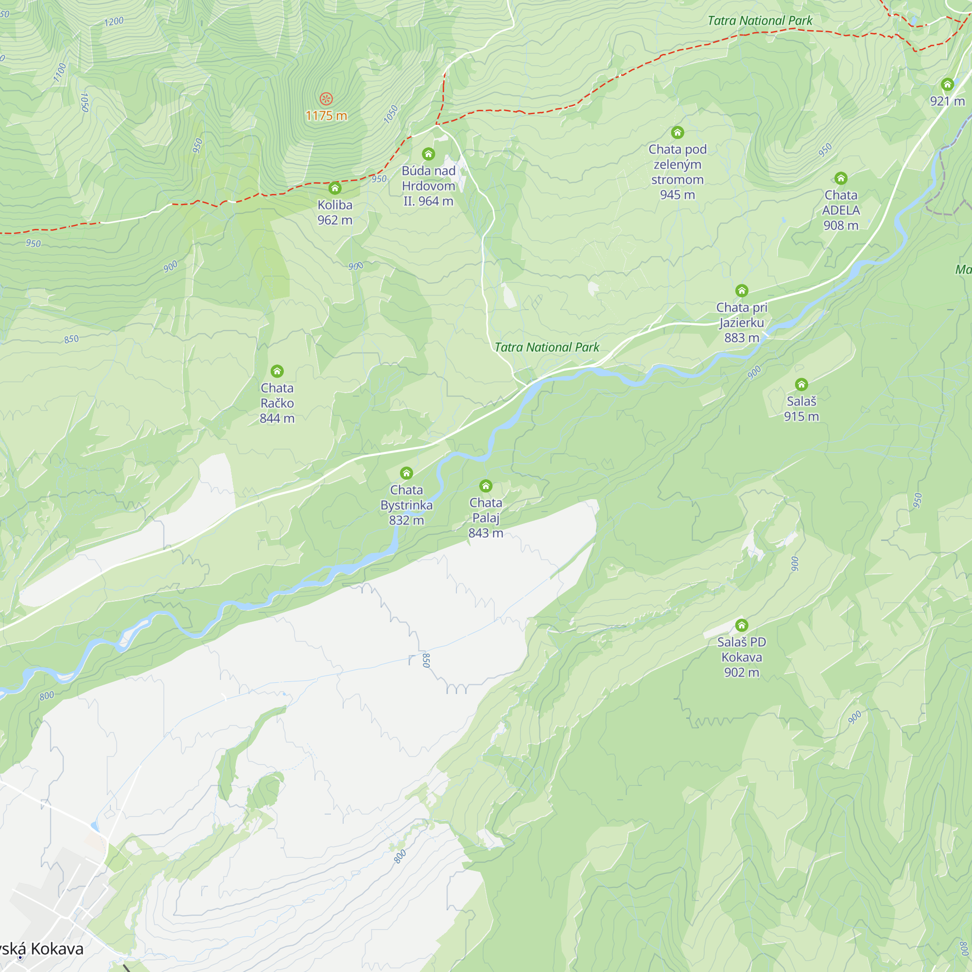 Chata Palaj map