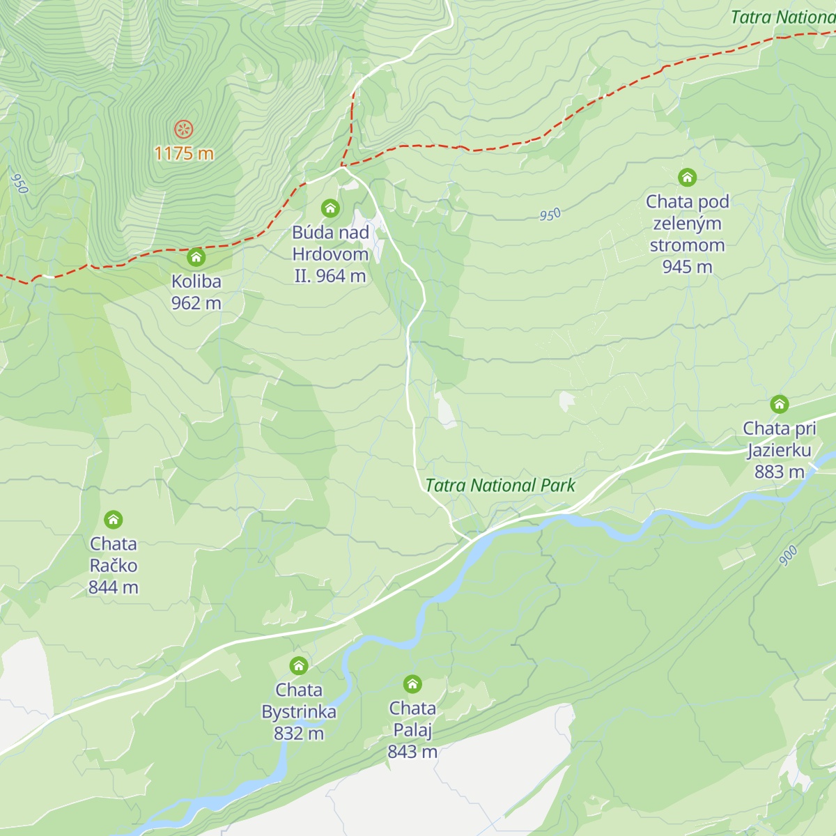 Chata Rudko map