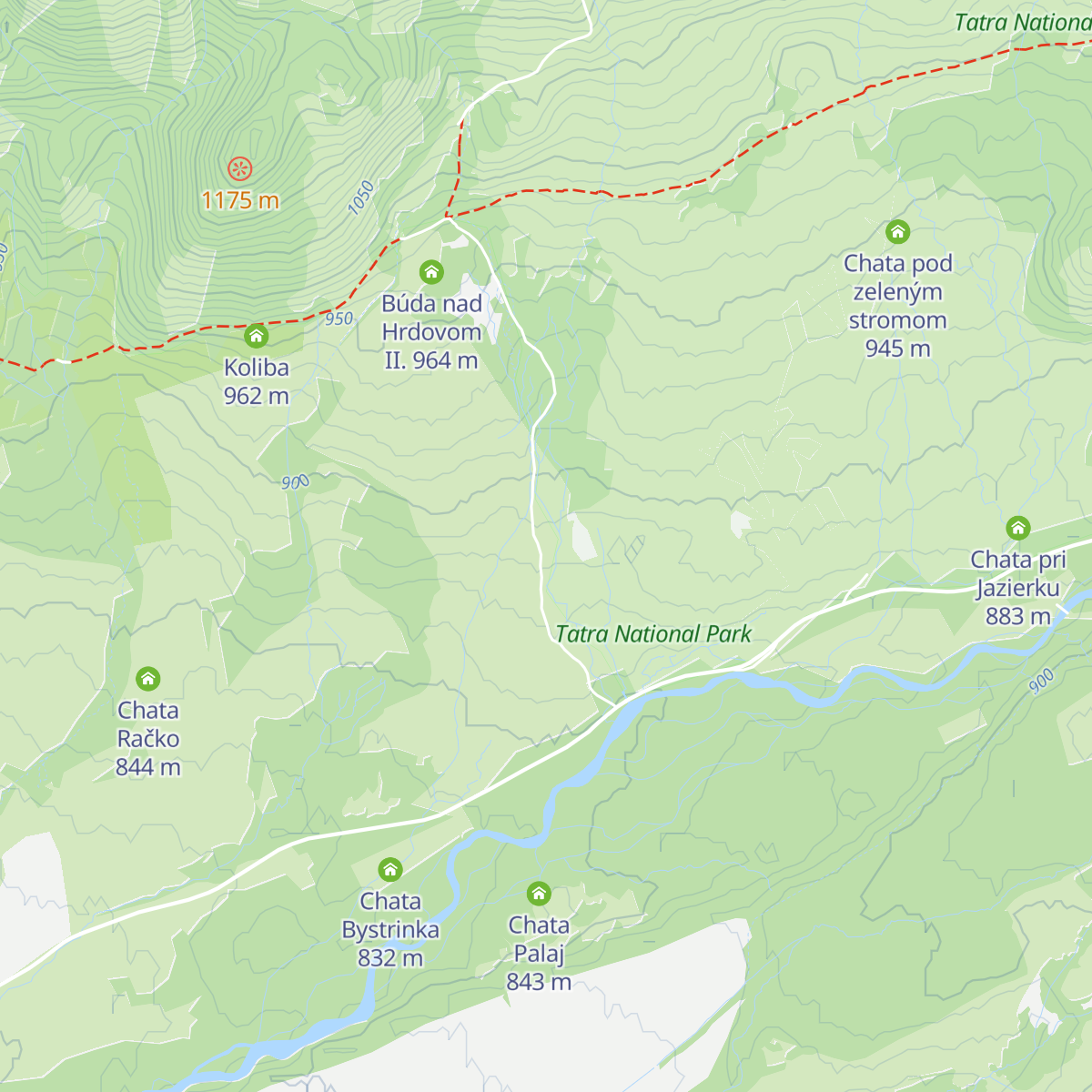 Chata Rudko map