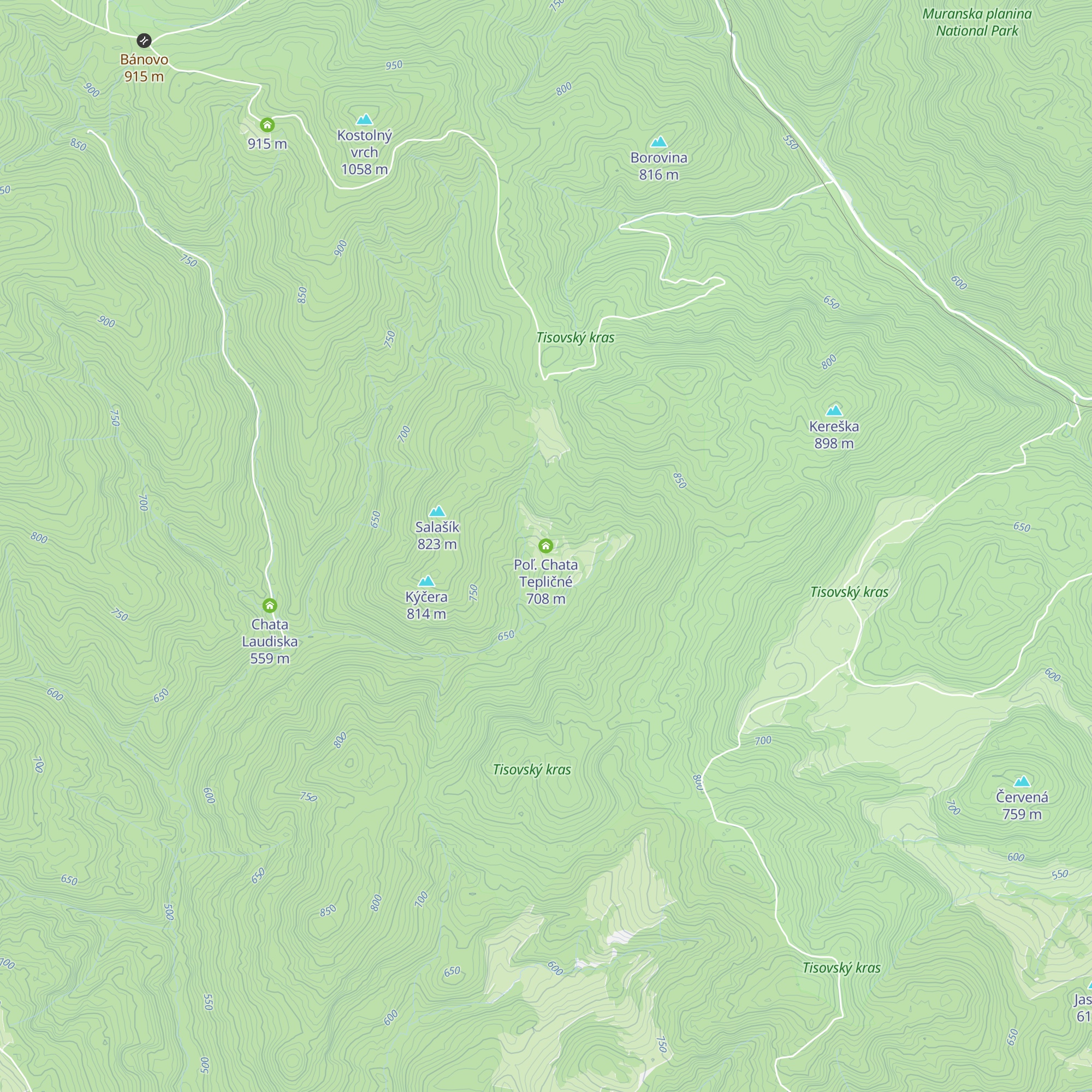 Poľ. Chata Tepličné map