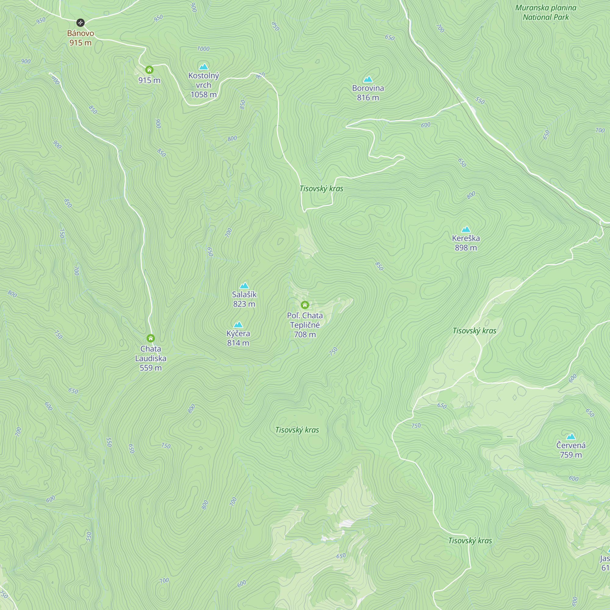 Poľ. Chata Tepličné map