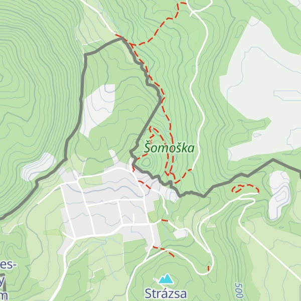 Map of Kamenný vodopád