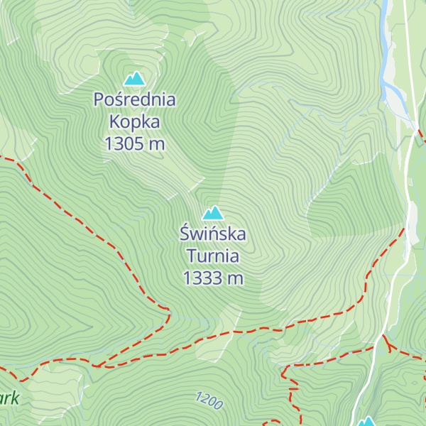 Map of Świńska Turnia