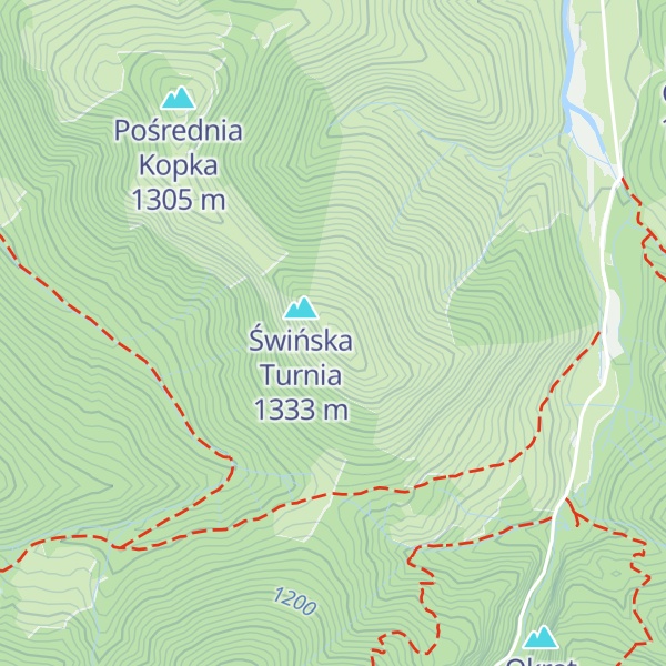 Map of Zadnia Kopka