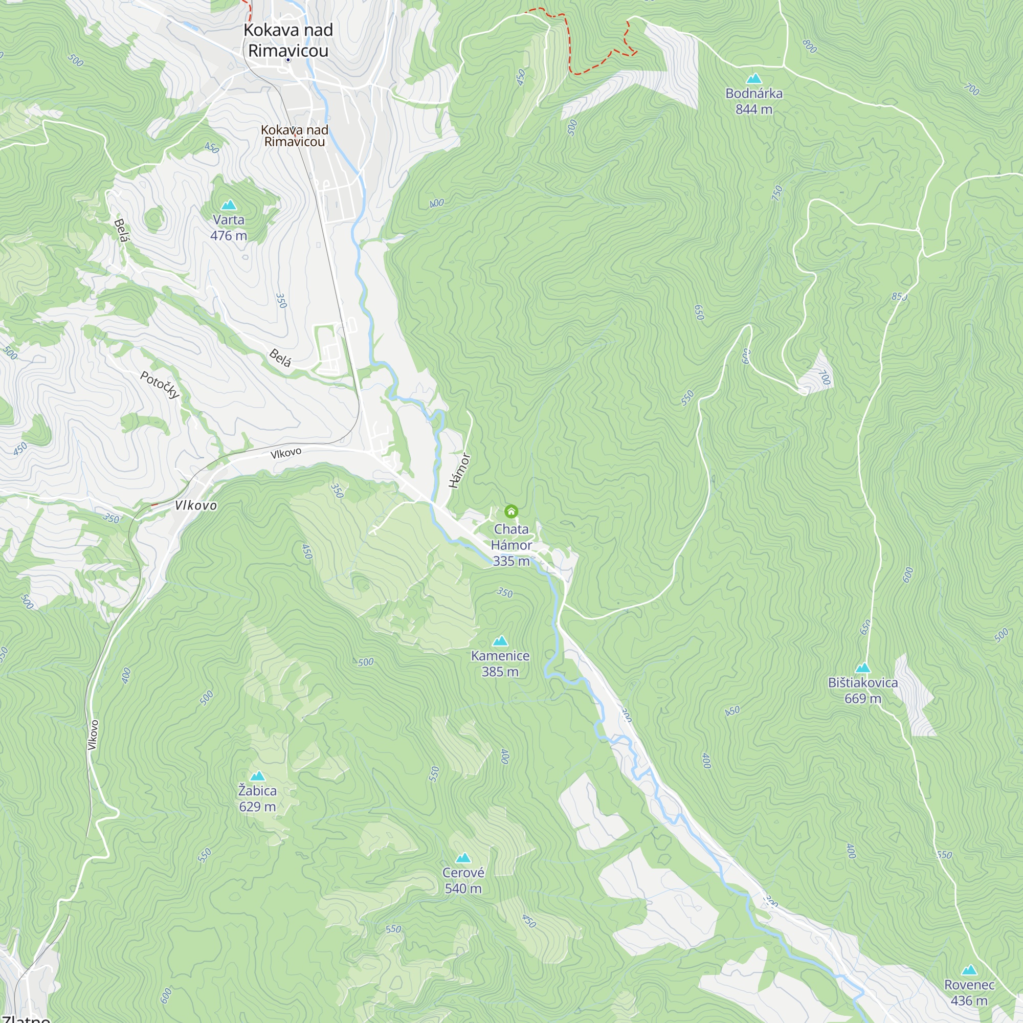 Chata Hámor map