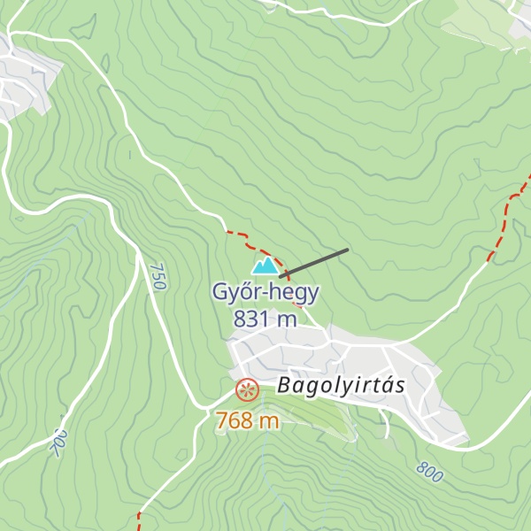 Map of Győr-hegy