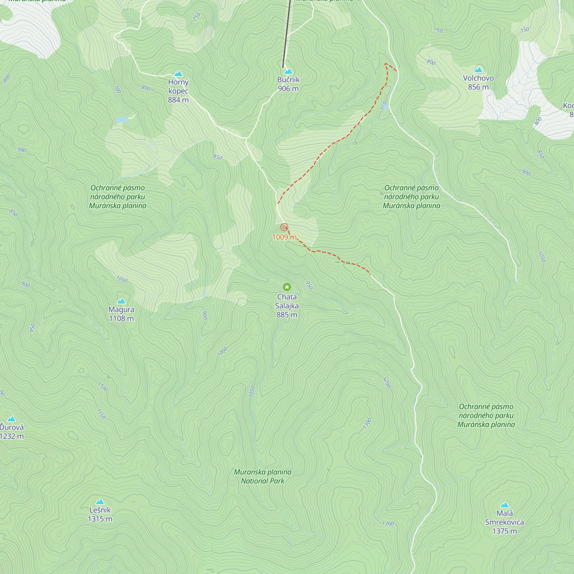Chata Salajka map
