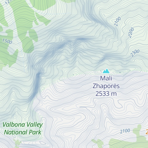 Map of Maja Zhaporës