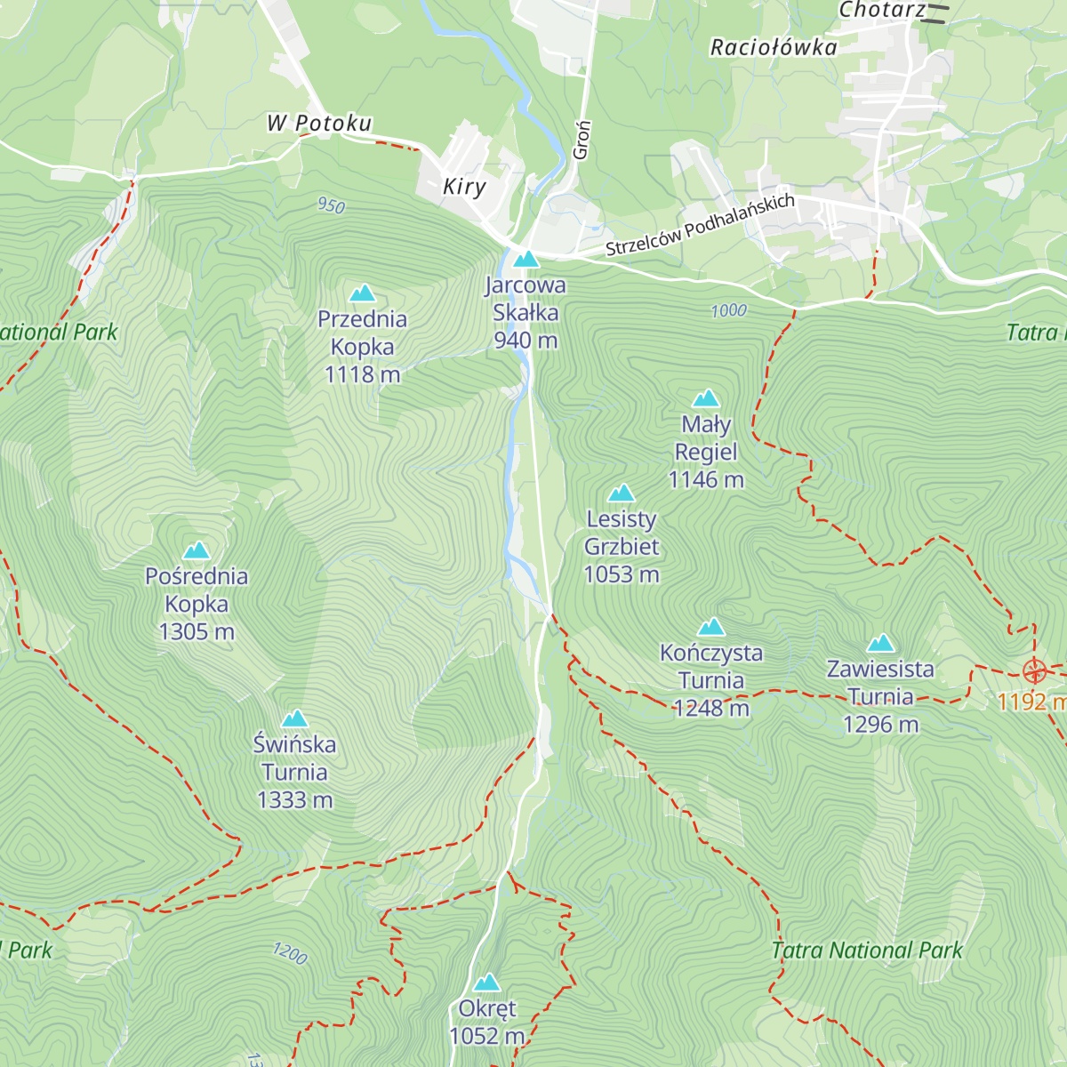 Bacówka map