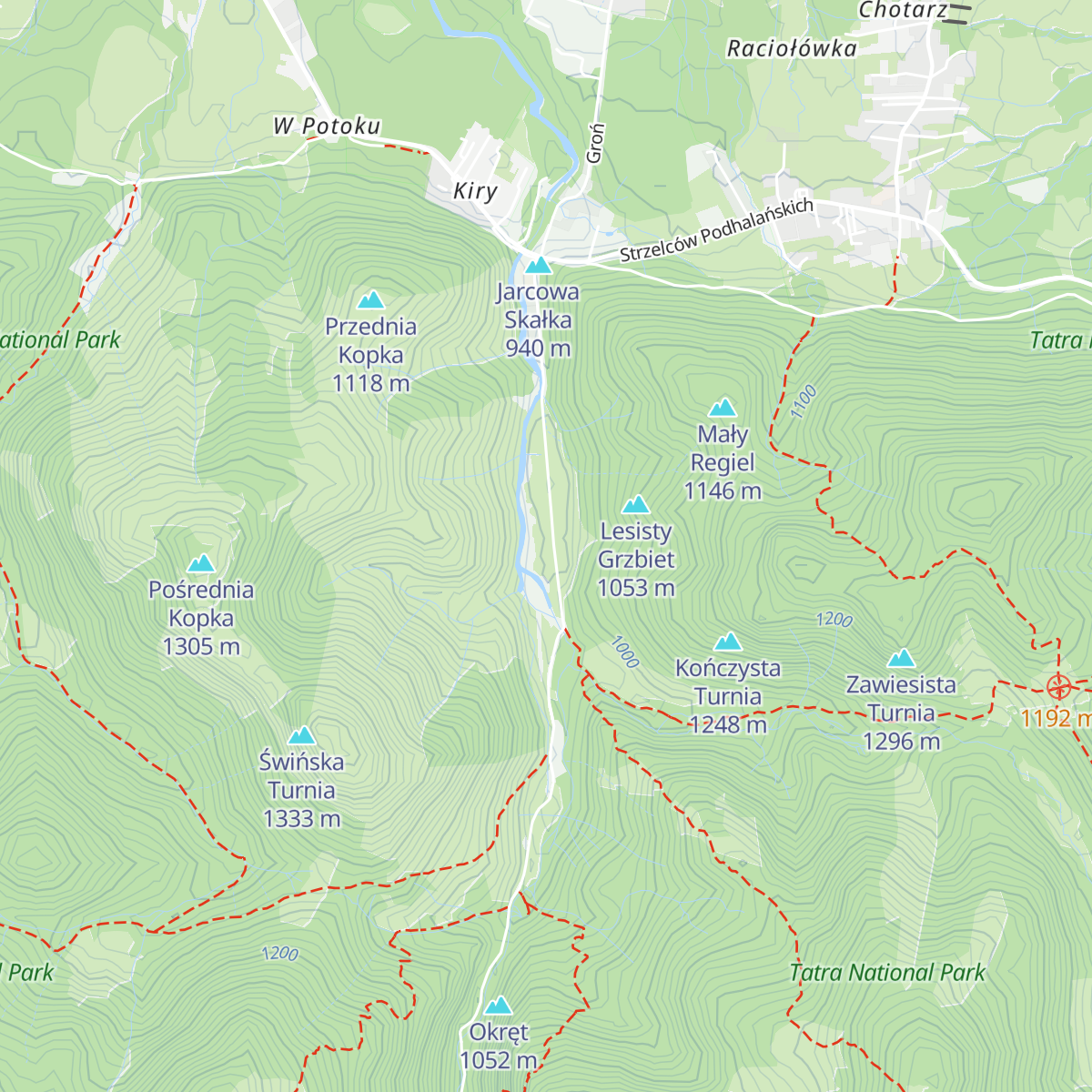 Bacówka map