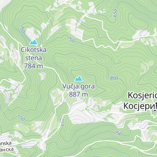 Map of Vučja gora