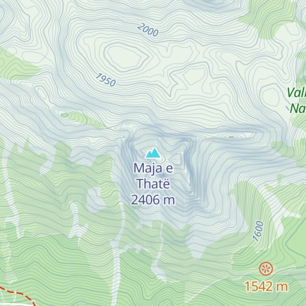 Map of Maja e Thatë