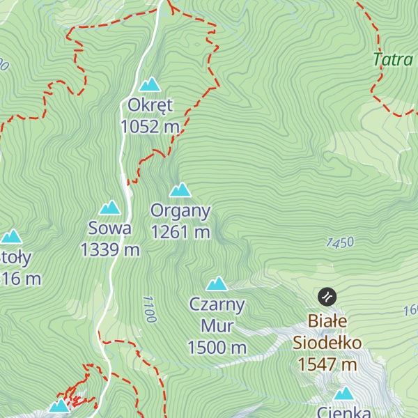Map of Żółta Baszta